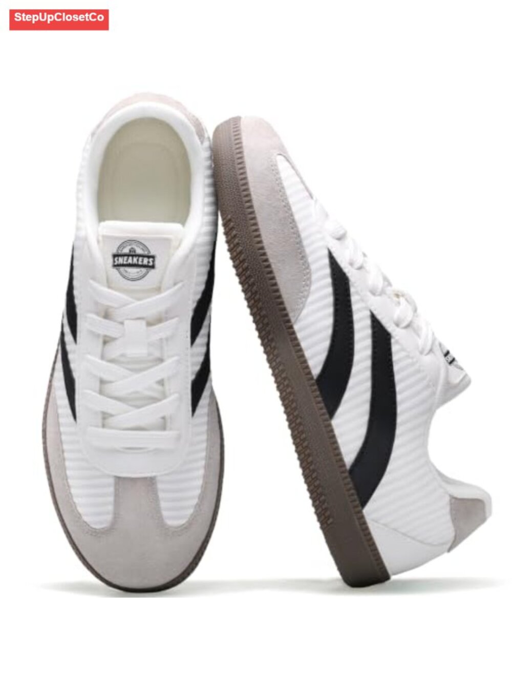 Retro Sneakers Women Men Lace Up Lightweight Mesh Suede Trainer